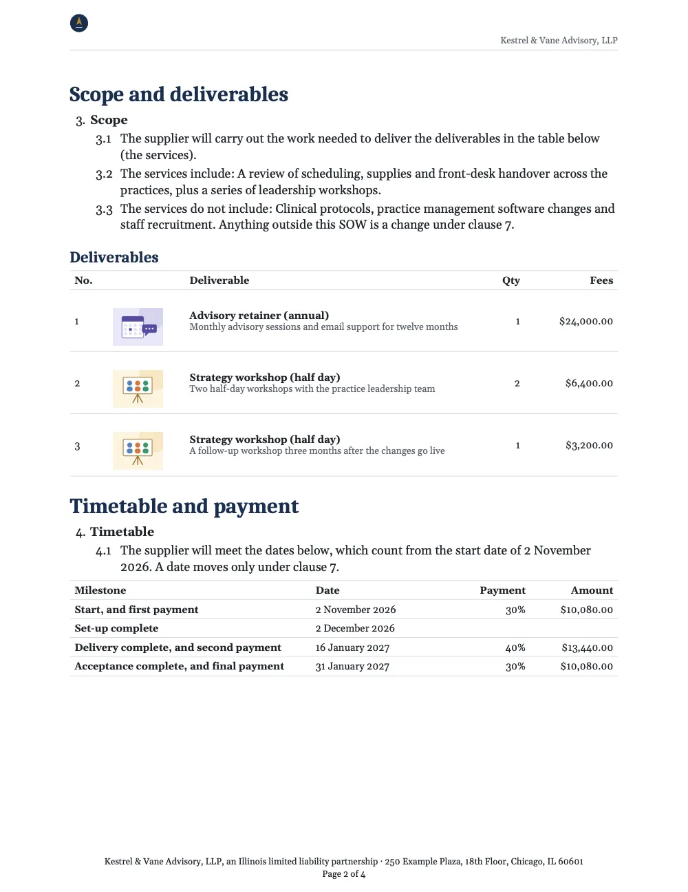 Page 2 of the statement of work.